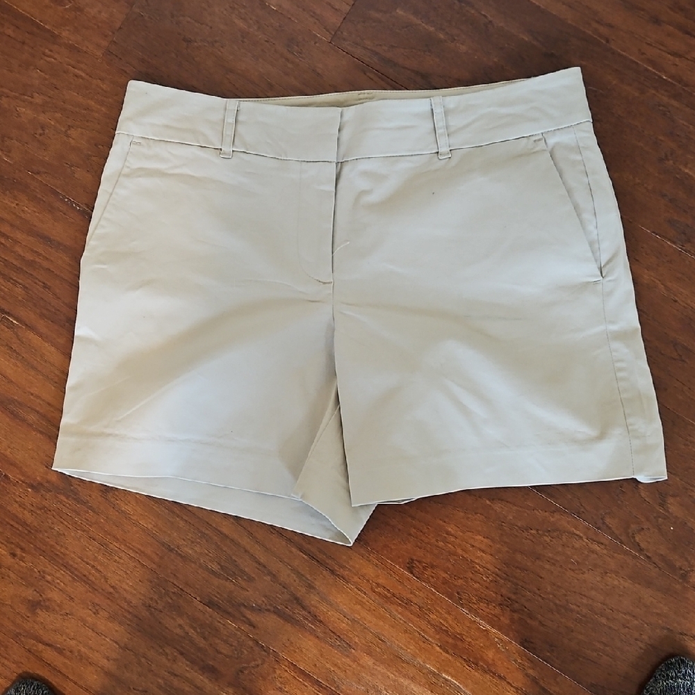 Ann Taylor Tan Bermuda Shorts with Tailored Design
